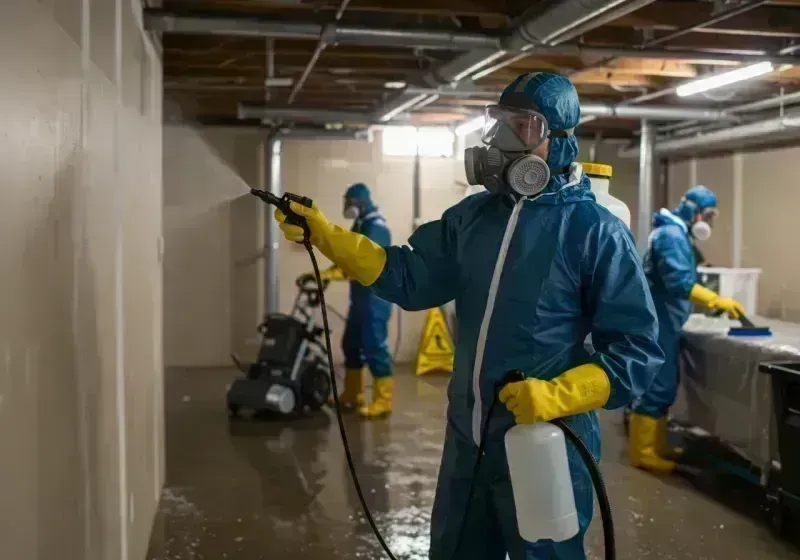 Basement Sanitization and Antimicrobial Treatment process in Chelsea, MA